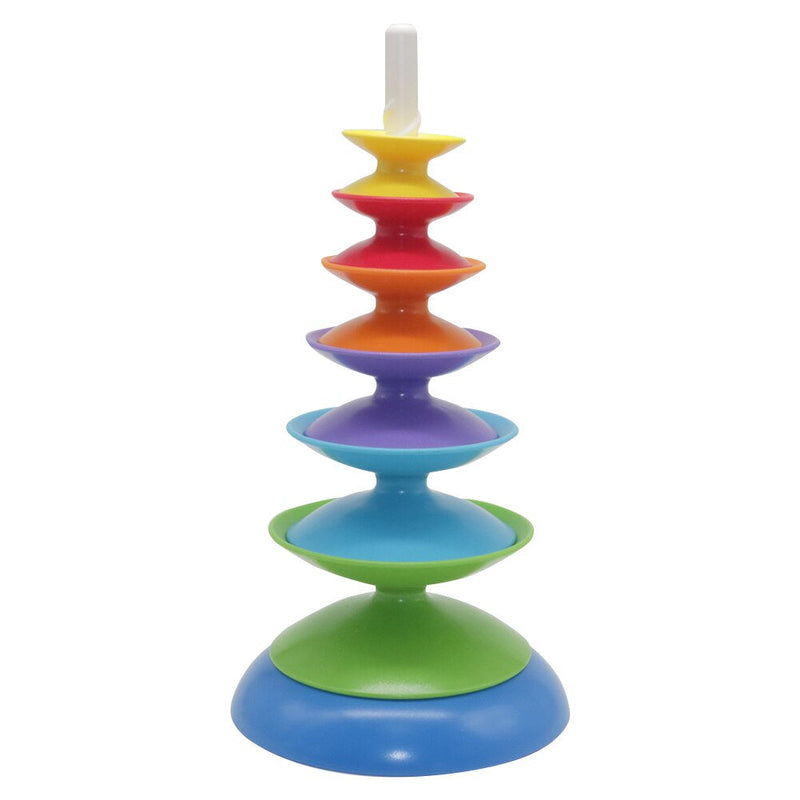 Rainbow Stacking Adventure – Engagerende Diabolo Stacking Tower til Tidlig Læring og Udvikling