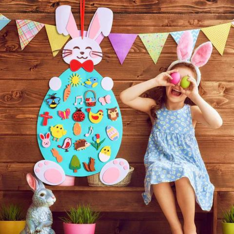 Easter Wonderland Feltboard - Slip kreativiteten løs med genanvendelige figurer!