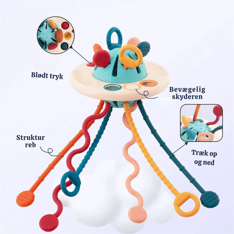 FlexiGrip - Montessori UFO Silikone Trækkelegetøj