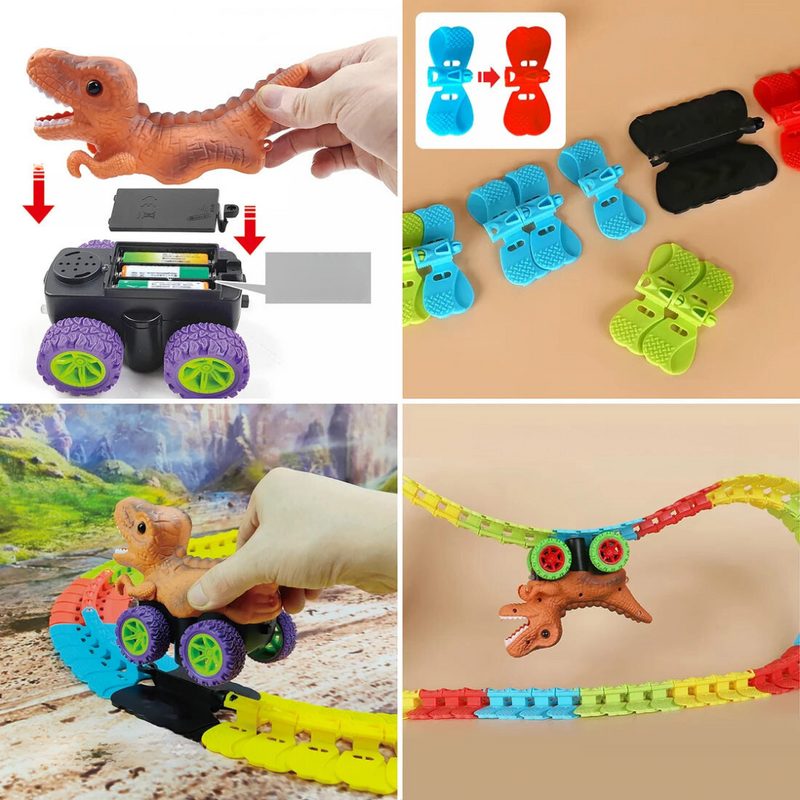 DinoRacer Adventure Track Set - Slip Fantasien Løs med en Brølende Dinosaur Raceroplevelse