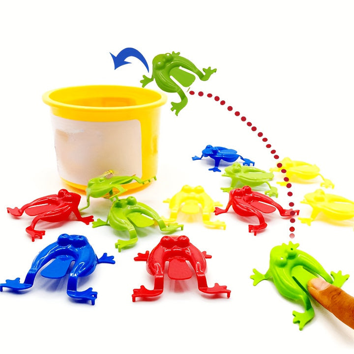 12pcs Jumping Frog Toys – Mini Gennemsigtige Uddannelseslegetøj til Børns Tælle- og Matematikfærdigheder