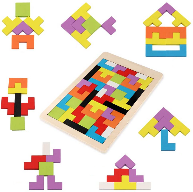 Hölzernes Tetris Puzzle – Uendelig Sjov og Uddannelsesmæssige Øjeblikke