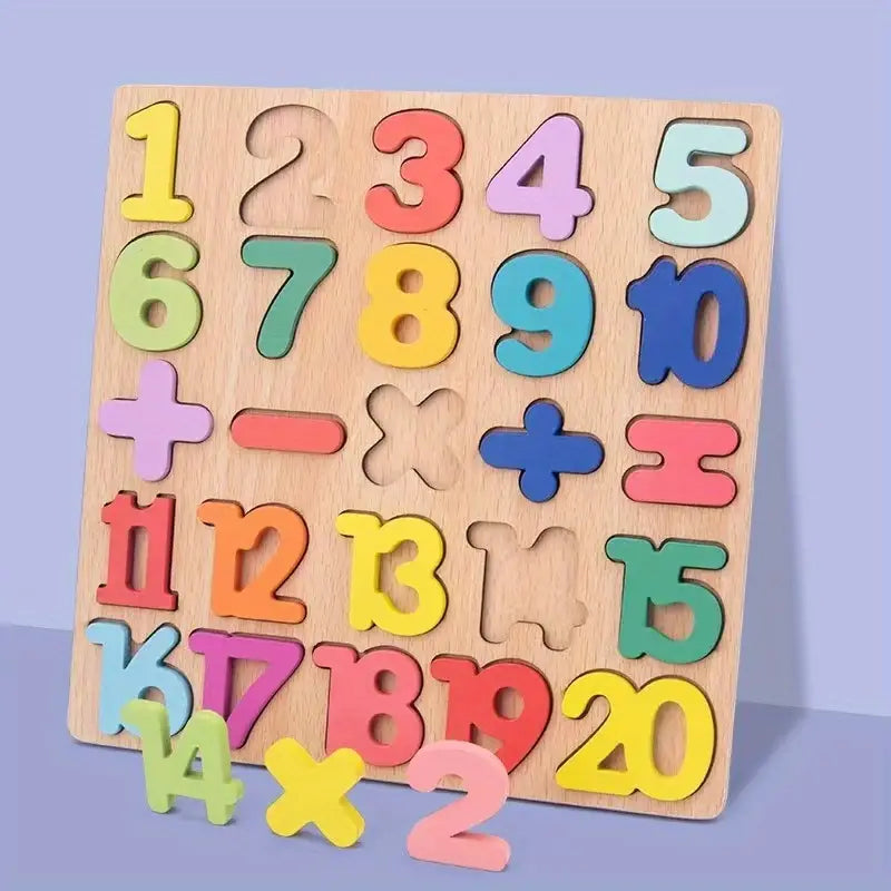 Educational Puzzle Set (3 stykker) - Udforsk Læringens Glæde med Vores Magiske Træpuzzler